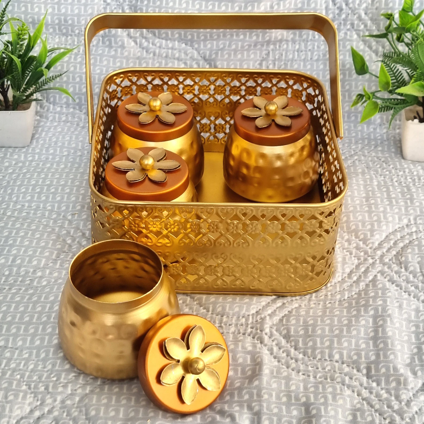 Metal Dry fruit Box | Best for Gifting | Decorative Jars