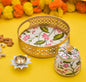 Pichwai Combo Set 3 ( Pichwai Tray + Jar + Diya )
