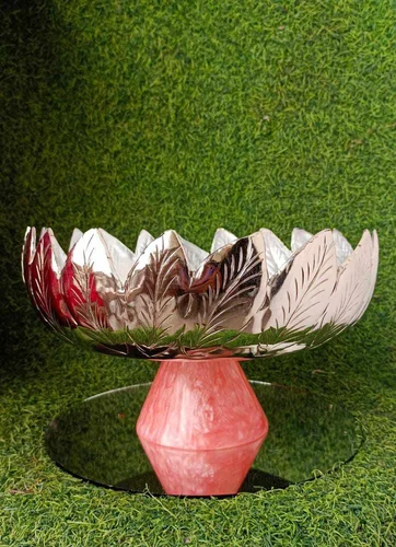 Silver Bowl with Resin Base